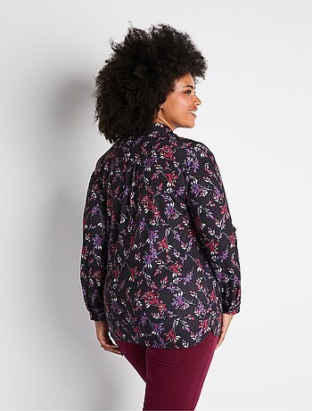 Chemisier fleuri maille chaude - afibel