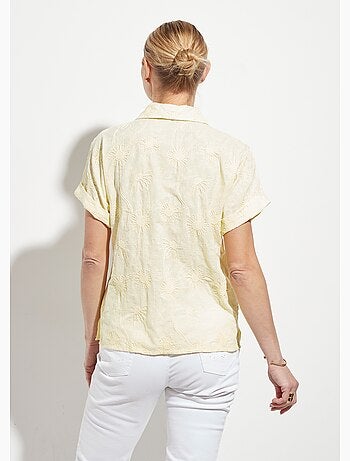 Chemisier fleurs brodées et paillettes - AFIBEL