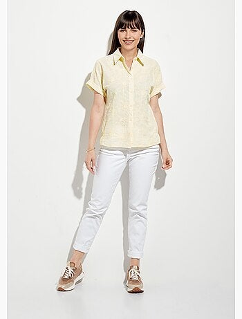 Chemisier fleurs brodées et paillettes - AFIBEL