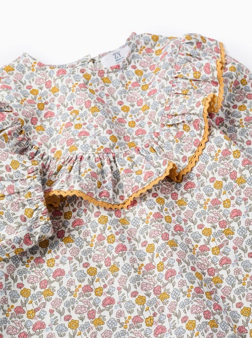 Chemisier Floral en Coton - Kiabi