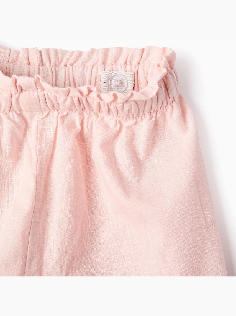 Chemisier Floral + Short en Coton Blanc - Kiabi