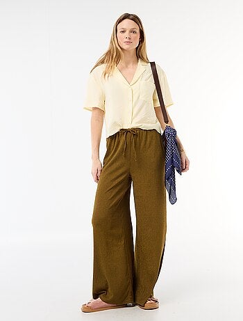 Chemisier fluide à manches courtes