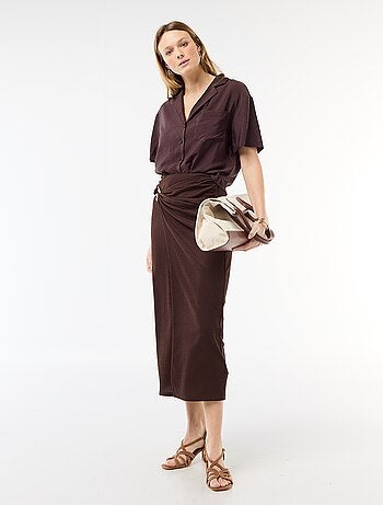 Chemisier fluide à manches courtes