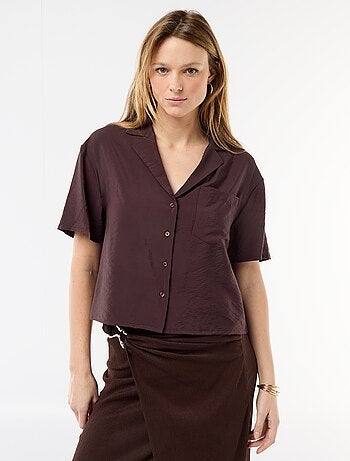 Chemisier fluide à manches courtes