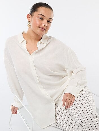 Chemisier fluide à manches longues