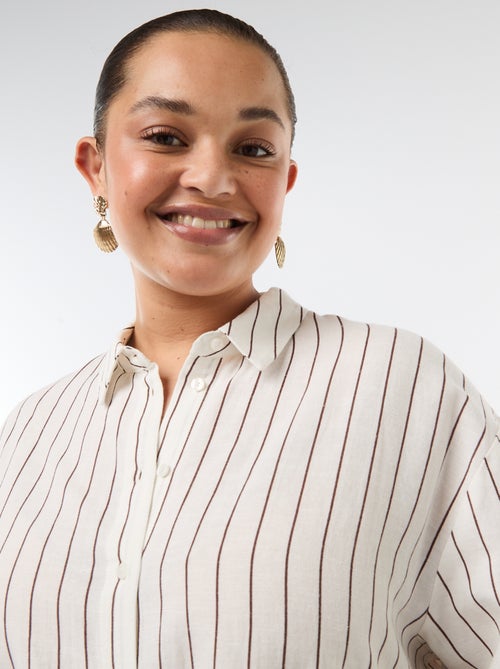 Chemisier fluide à manches longues - Kiabi