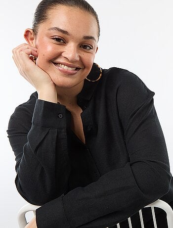 Chemisier fluide à manches longues