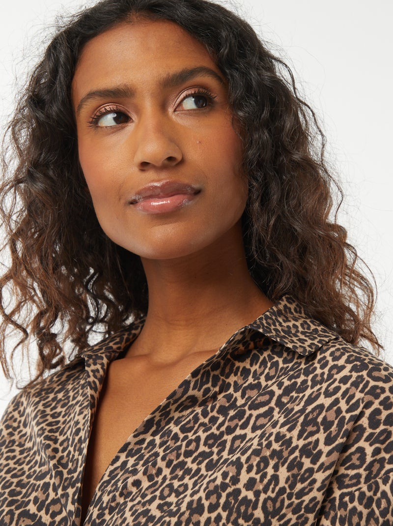 Chemisier fluide Beige - Kiabi