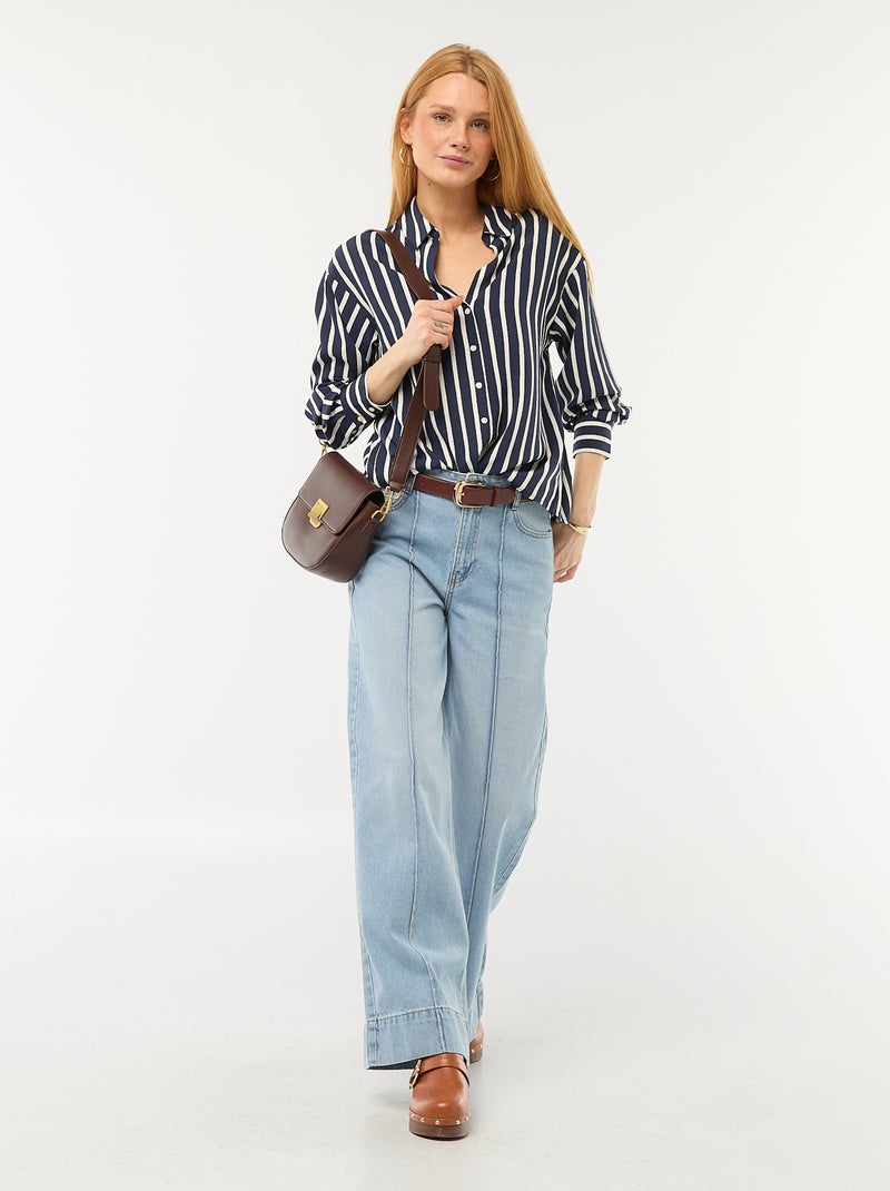 Chemisier fluide Bleu - Kiabi