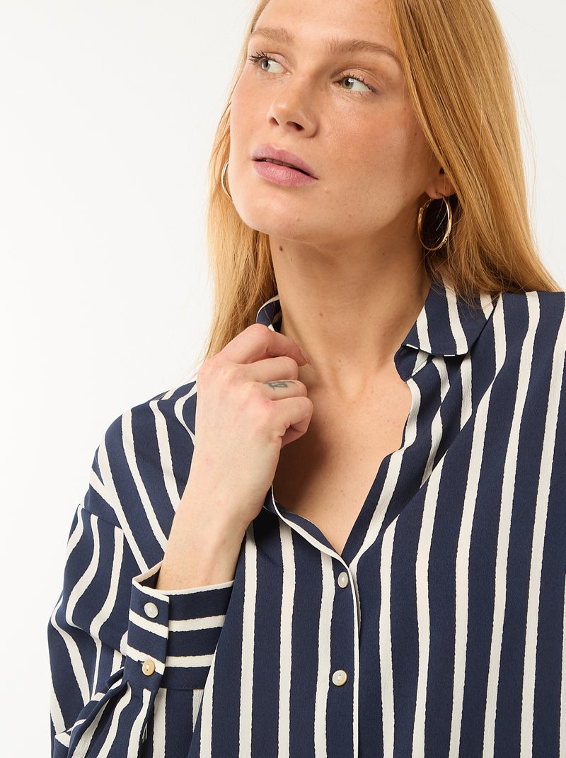 Chemisier fluide Bleu - Kiabi