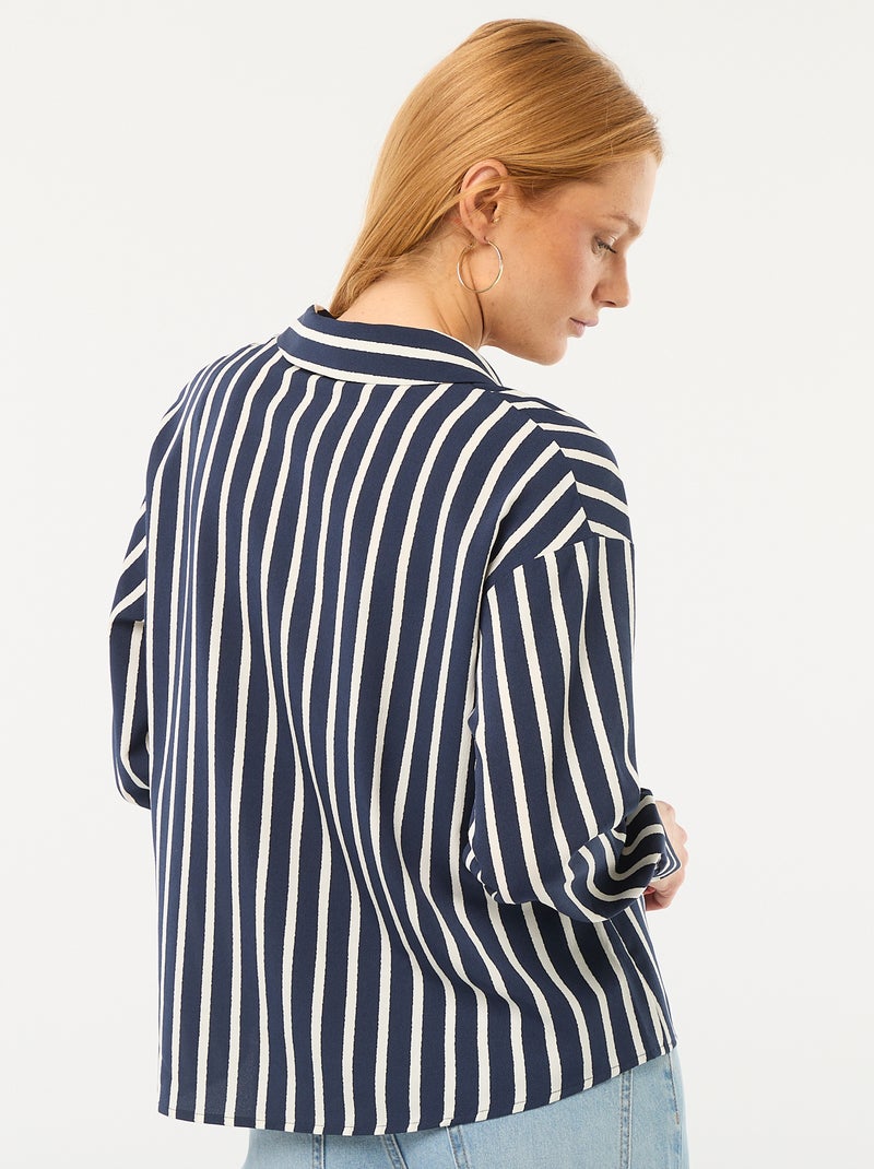 Chemisier fluide Bleu - Kiabi