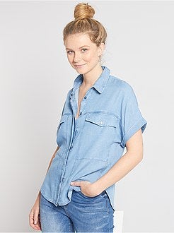 Chemisier fluide en lyocell - Kiabi