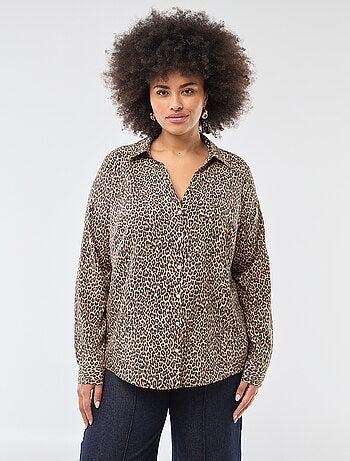 Chemisier fluide en maille crêpe