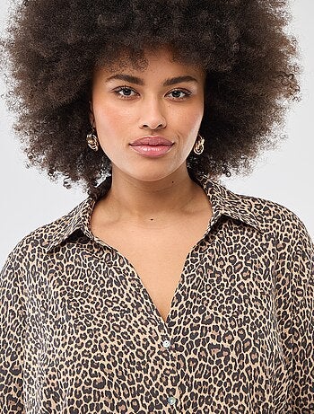 Chemisier fluide en maille crêpe