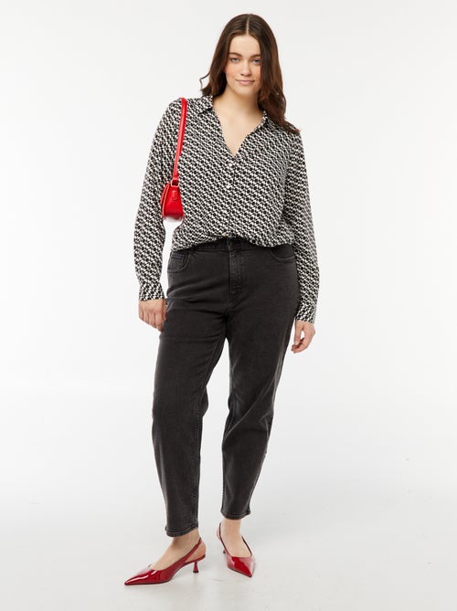 Chemisier fluide en maille crêpe - Kiabi