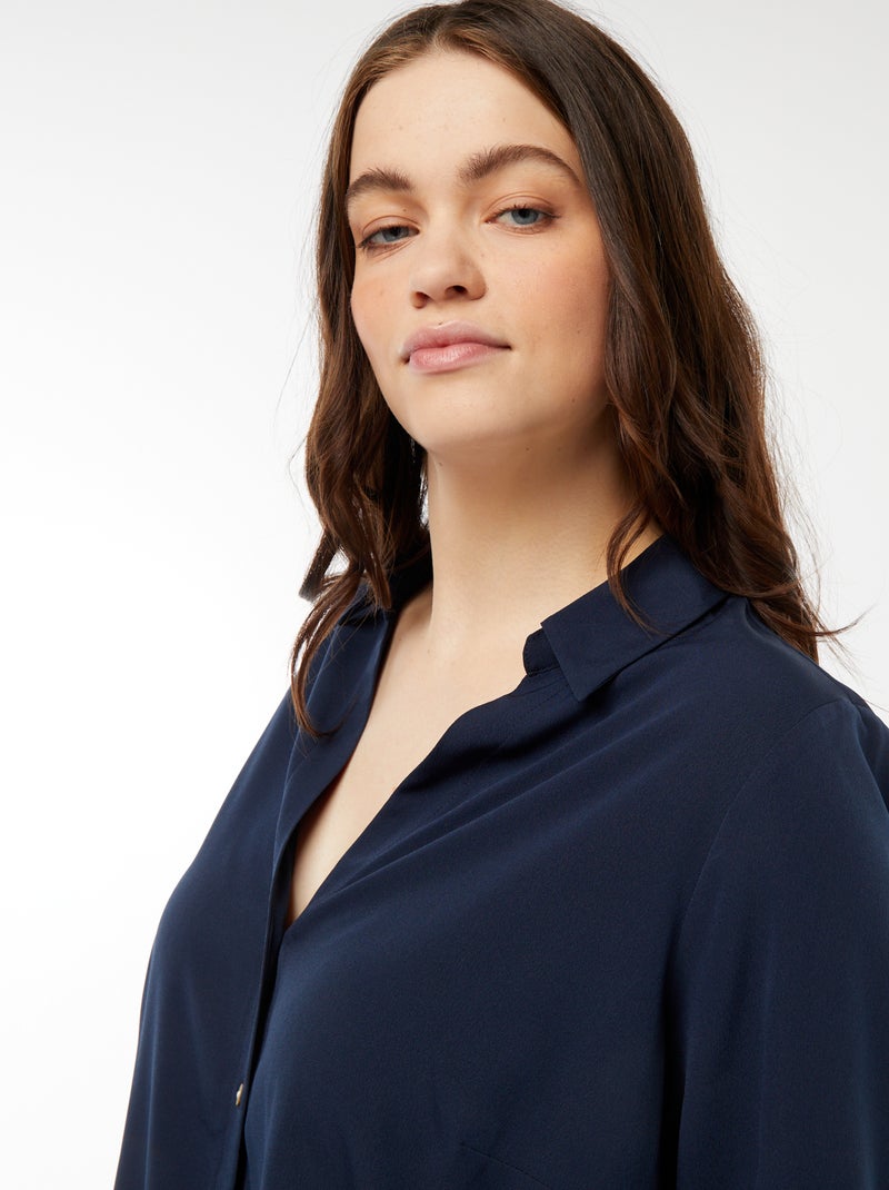 Chemisier fluide en maille crêpe - Beige - Grandes tailles - Femme - 15