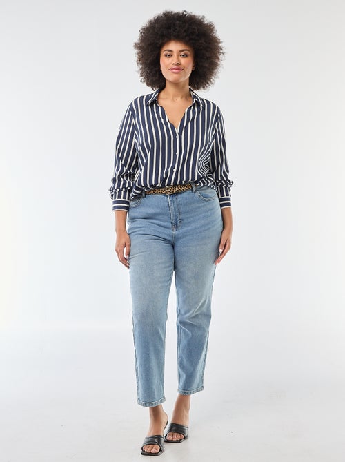 Chemisier fluide en maille crêpe - Kiabi