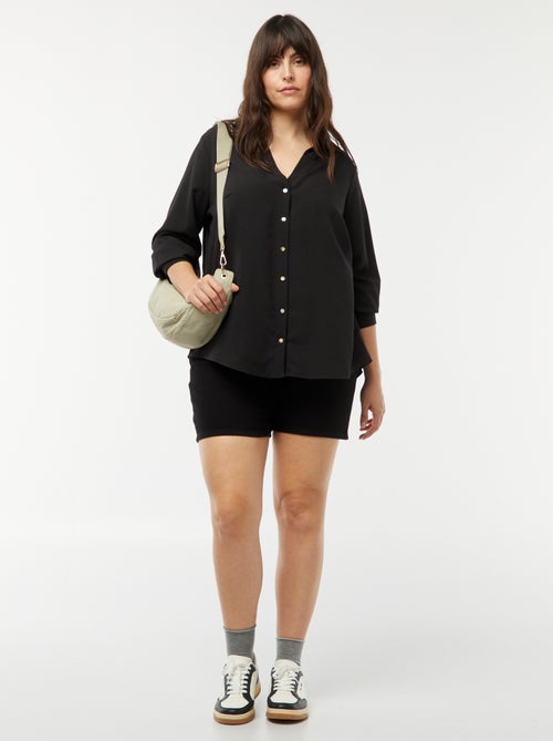 Chemisier fluide en maille crêpe - Kiabi