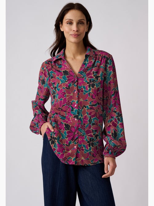 Chemisier fluide imprimé fleuri - damart - Kiabi Chemisier fluide imprimé fleuri - damart - Kiabi