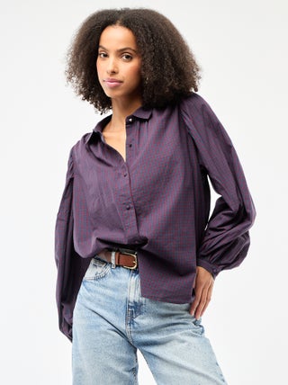 Chemisier fluide imprimé vichy