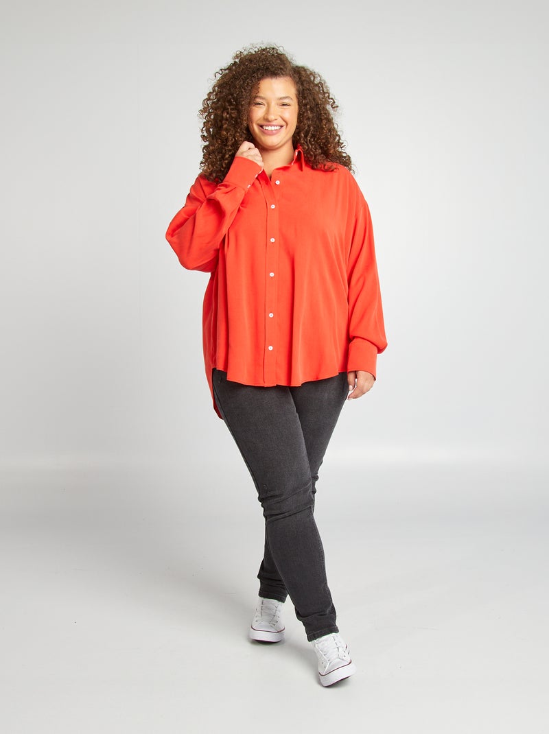 Chemisier fluide Rouge - Kiabi