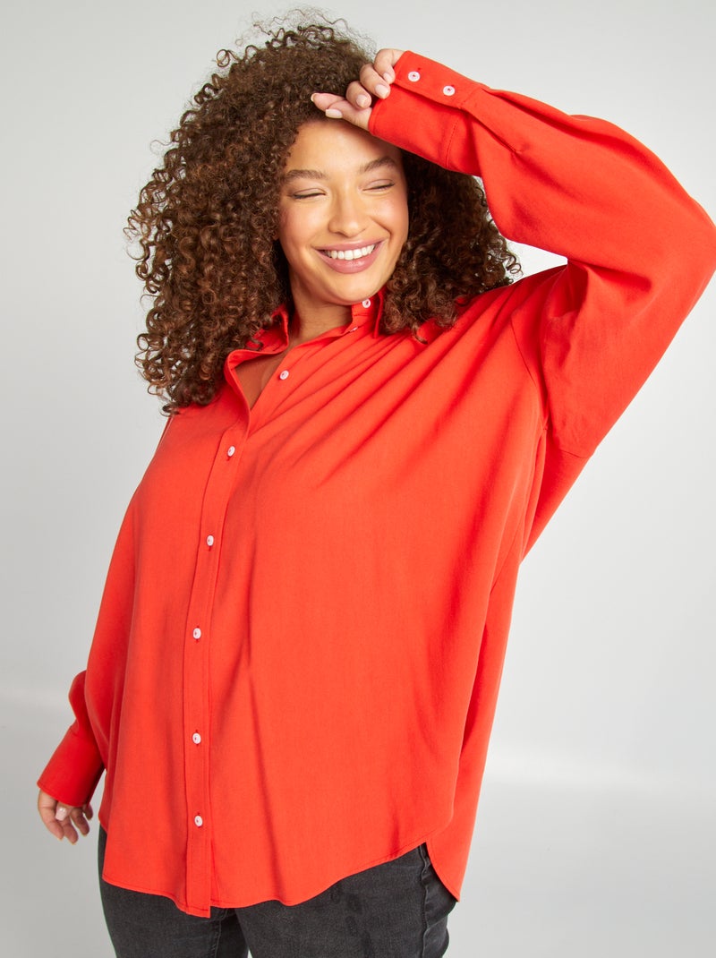 Chemisier fluide Rouge - Kiabi