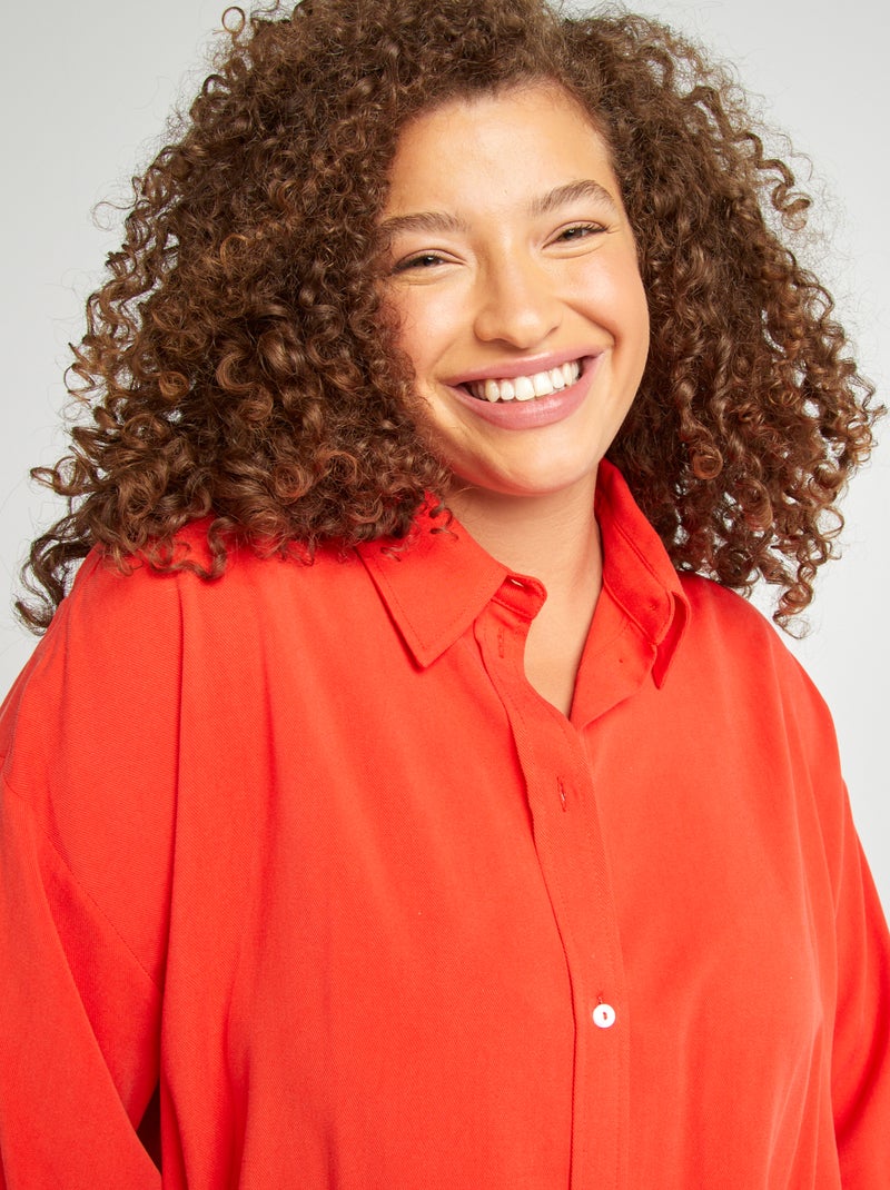 Chemisier fluide Rouge - Kiabi