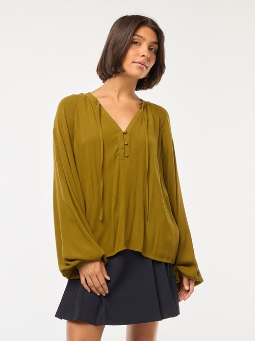 Chemisier fluide uni - Kiabi