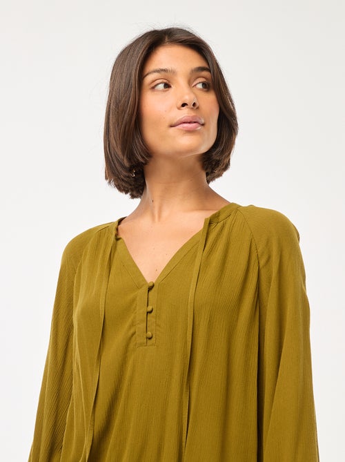 Chemisier fluide uni - Kiabi