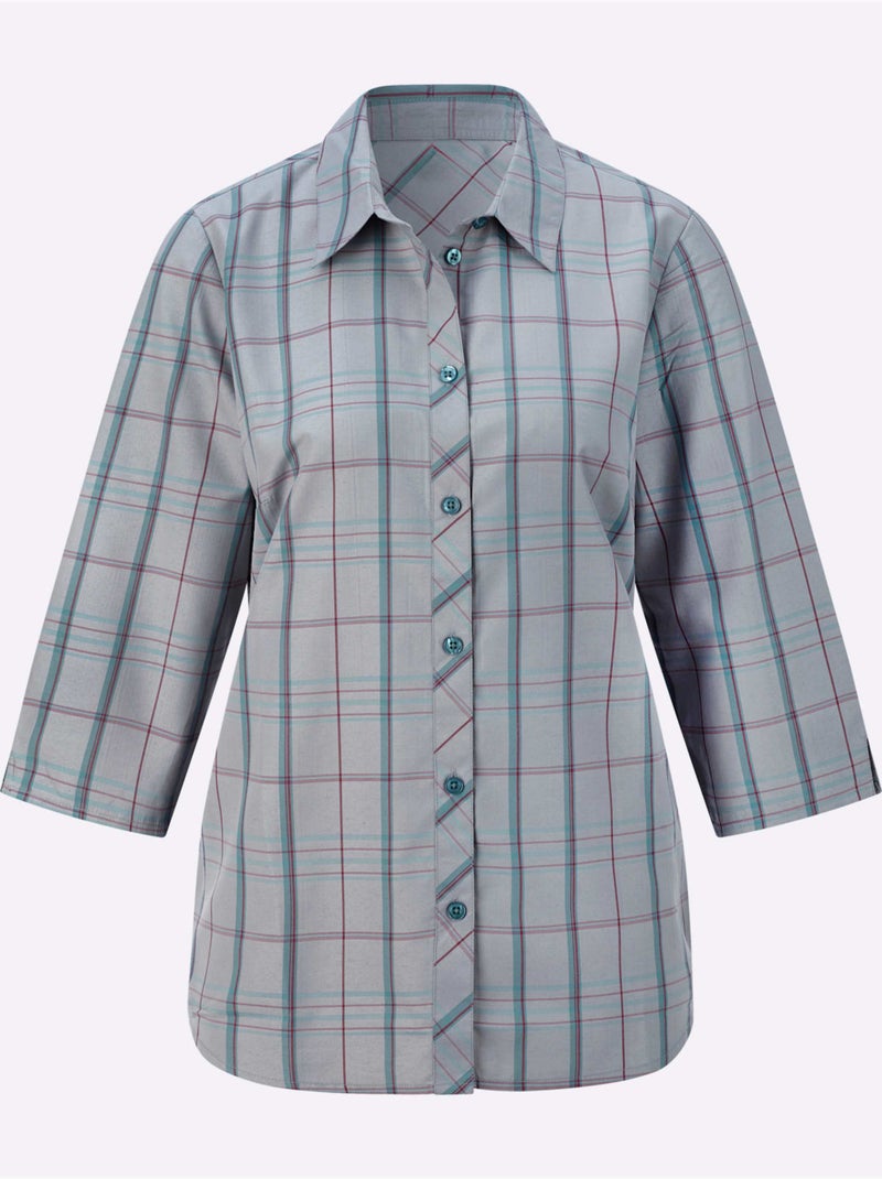 Chemisier fonctionnel matière facile à entretenir - taille standard - moda vilona Vert jade - Kiabi