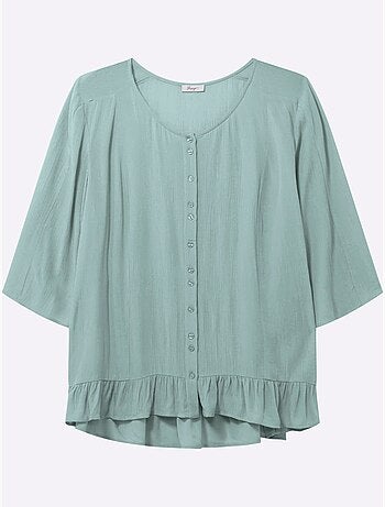 Chemisier Froissé Volants Fantaisie - Taille Standard - Sheego