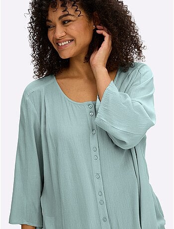 Chemisier Froissé Volants Fantaisie - Taille Standard - Sheego
