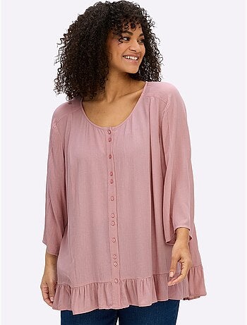 Chemisier Froissé Volants Fantaisie - Taille Standard - Sheego