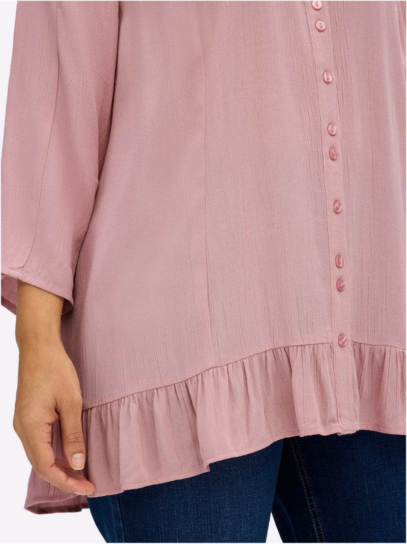 Chemisier Froissé Volants Fantaisie - Taille Standard - Sheego Rose - Kiabi