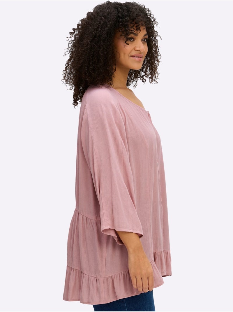 Chemisier Froissé Volants Fantaisie - Taille Standard - Sheego Rose - Kiabi