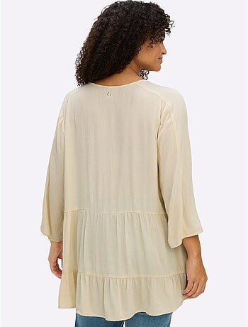 Chemisier Froissé Volants Fantaisie - Taille Standard - Sheego