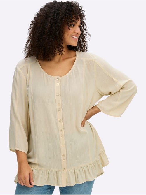 Chemisier Froissé Volants Fantaisie - Taille Standard - Sheego - Kiabi