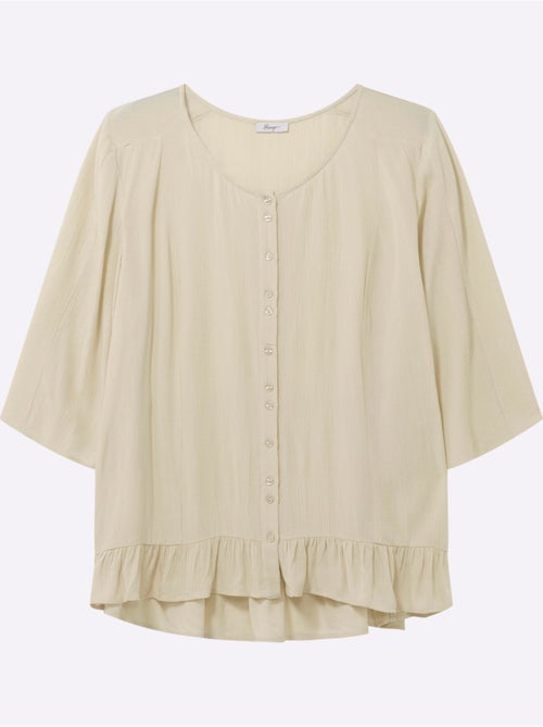 Chemisier Froissé Volants Fantaisie - Taille Standard - Sheego - Kiabi