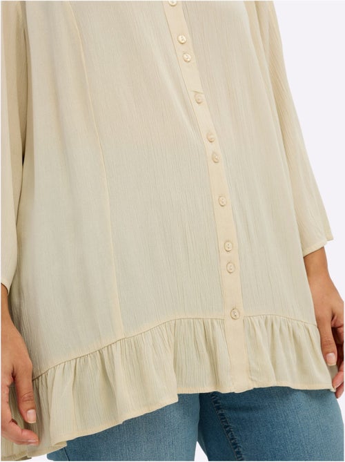 Chemisier Froissé Volants Fantaisie - Taille Standard - Sheego - Kiabi