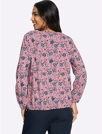 Chemisier Fronce Légère à L'encolure - Taille Standard - Moda Vilona