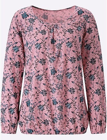 Chemisier Fronce Légère à L'encolure - Taille Standard - Moda Vilona