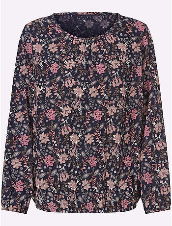 Chemisier Fronce Légère à L'encolure - Taille Standard - Moda Vilona