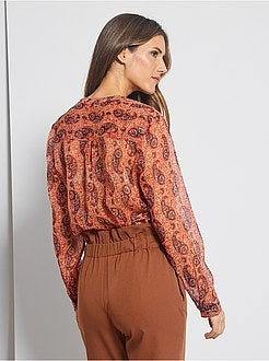 Chemisier imprimé en voile - Kiabi