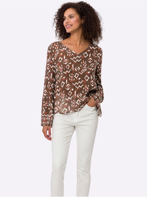 Chemisier Imprimé Ethnique Mode - Taille Standard - helline - Kiabi