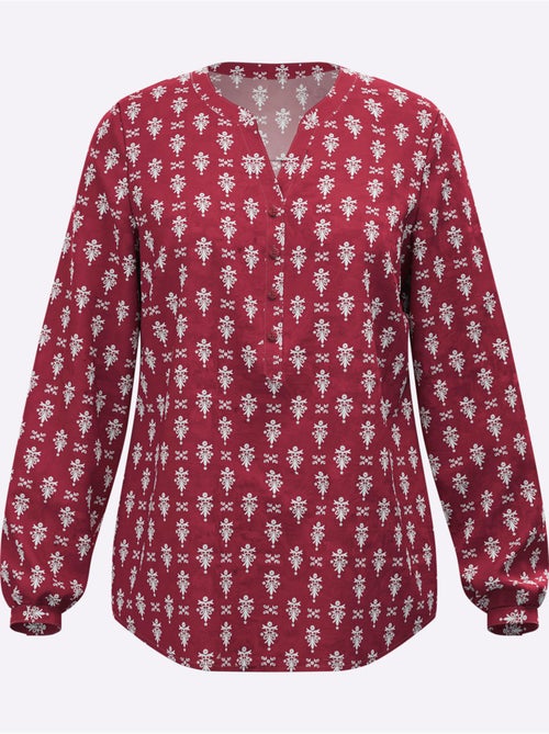 Chemisier imprimé ethnique mode - taille standard - moda vilona - Kiabi Chemisier imprimé ethnique mode - taille standard - moda vilona - Kiabi