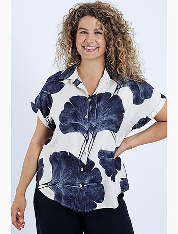 Chemisier imprimé feuillage