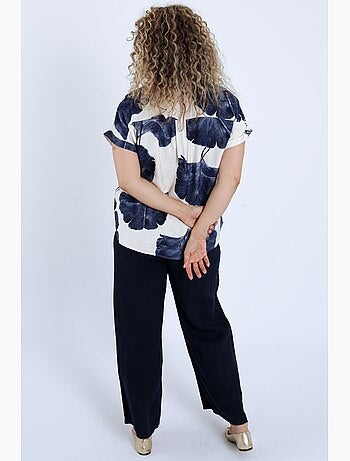 Chemisier imprimé feuillage PAPRIKA