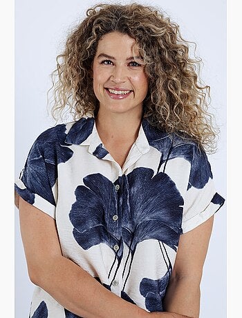 Chemisier imprimé feuillage PAPRIKA