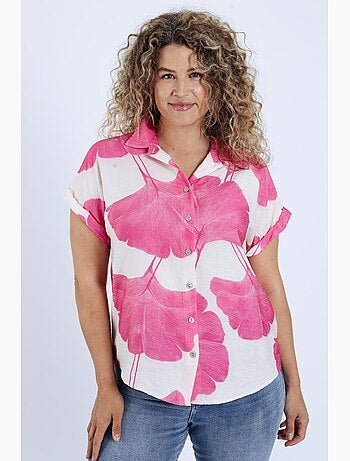 Chemisier imprimé feuillage