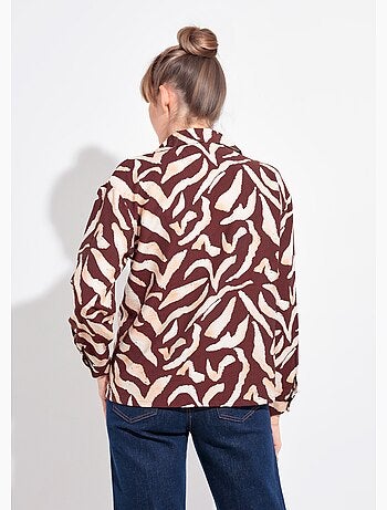Chemisier imprimé graphique col tailleur - AFIBEL